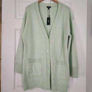 EXPRESS New with Tag women Jacket Salad color size L Rayon Button up $98.00